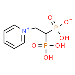 ChemSpider 2D Image | Hydrogen [1-phosphono-2-(1-pyridiniumyl)ethyl]phosphonate | C7H11NO6P2