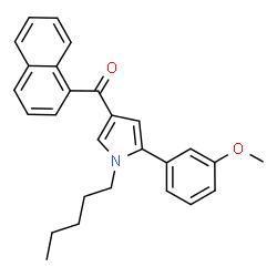 ChemSpider 2D Image | [5-(3-Methoxyphenyl)-1-pentyl-1H-pyrrol-3-yl](1-naphthyl)methanone | C27H27NO2
