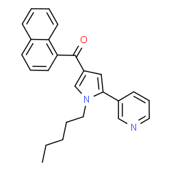 ChemSpider 2D Image | 1-Naphthyl[1-pentyl-5-(3-pyridinyl)-1H-pyrrol-3-yl]methanone | C25H24N2O