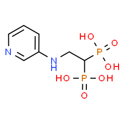 ChemSpider 2D Image | [2-(3-Pyridinylamino)-1,1-ethanediyl]bis(phosphonic acid) | C7H12N2O6P2