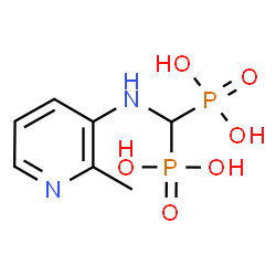 ChemSpider 2D Image | {[(2-Methyl-3-pyridinyl)amino]methylene}bis(phosphonic acid) | C7H12N2O6P2