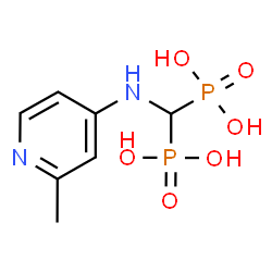 ChemSpider 2D Image | {[(2-Methyl-4-pyridinyl)amino]methylene}bis(phosphonic acid) | C7H12N2O6P2