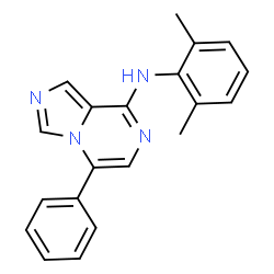 ChemSpider 2D Image | N-(2,6-Dimethylphenyl)-5-phenylimidazo[1,5-a]pyrazin-8-amine | C20H18N4