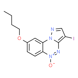 ChemSpider 2D Image | 8-Butoxy-3-iodopyrazolo[5,1-c][1,2,4]benzotriazine 5-oxide | C13H13IN4O2
