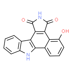 ChemSpider 2D Image | 4-Hydroxybenzo[a]pyrrolo[3,4-c]carbazole-1,3(2H,8H)-dione | C18H10N2O3