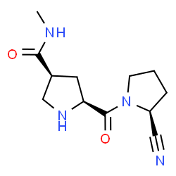 ChemSpider 2D Image | (3S,5S)-5-{[(2S)-2-Cyano-1-pyrrolidinyl]carbonyl}-N-methyl-3-pyrrolidinecarboxamide | C12H18N4O2