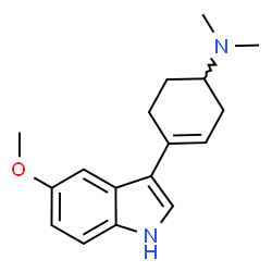 ChemSpider 2D Image | 4-(5-Methoxy-1H-indol-3-yl)-N,N-dimethyl-3-cyclohexen-1-amine | C17H22N2O