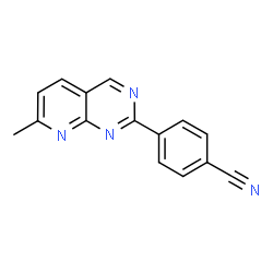 ChemSpider 2D Image | 4-(7-Methylpyrido[2,3-d]pyrimidin-2-yl)benzonitrile | C15H10N4