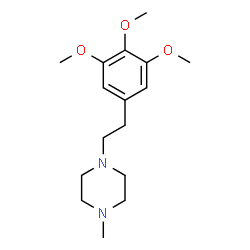 ChemSpider 2D Image | 1-Methyl-4-[2-(3,4,5-trimethoxyphenyl)ethyl]piperazine | C16H26N2O3