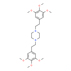 ChemSpider 2D Image | 1,4-Bis[2-(3,4,5-trimethoxyphenyl)ethyl]piperazine | C26H38N2O6