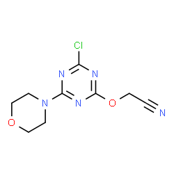 ChemSpider 2D Image | {[4-Chloro-6-(4-morpholinyl)-1,3,5-triazin-2-yl]oxy}acetonitrile | C9H10ClN5O2