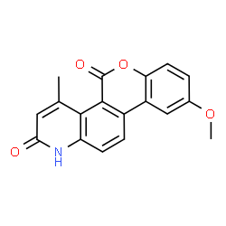 ChemSpider 2D Image | 9-Methoxy-4-methyl-1H-chromeno[3,4-f]quinoline-2,5-dione | C18H13NO4