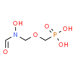 ChemSpider 2D Image | ({[Formyl(hydroxy)amino]methoxy}methyl)phosphonic acid | C3H8NO6P