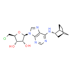 ChemSpider 2D Image | N-[(1S,2S,4S)-Bicyclo[2.2.1]hept-2-yl]-5'-chloro-5'-deoxyadenosine | C17H22ClN5O3