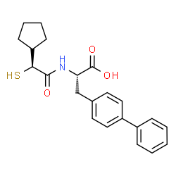 ChemSpider 2D Image | (2S)-3-(4-Biphenylyl)-2-{[(2S)-2-cyclopentyl-2-sulfanylacetyl]amino}propanoic acid | C22H25NO3S