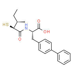 ChemSpider 2D Image | (2S)-3-(4-Biphenylyl)-2-{[(2S,3S)-3-methyl-2-sulfanylpentanoyl]amino}propanoic acid | C21H25NO3S