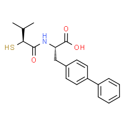 ChemSpider 2D Image | (2S)-3-(4-Biphenylyl)-2-{[(2S)-3-methyl-2-sulfanylbutanoyl]amino}propanoic acid | C20H23NO3S