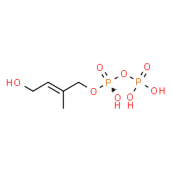 ChemSpider 2D Image | (2E)-4-Hydroxy-2-methyl-2-buten-1-yl trihydrogen diphosphate | C5H12O8P2