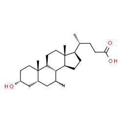 ChemSpider 2D Image | (3alpha,5beta)-3-Hydroxy-7-methylcholan-24-oic acid | C25H42O3