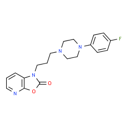 ChemSpider 2D Image | 1-{3-[4-(4-Fluorophenyl)-1-piperazinyl]propyl}[1,3]oxazolo[5,4-b]pyridin-2(1H)-one | C19H21FN4O2