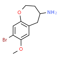 ChemSpider 2D Image | 8-Bromo-7-methoxy-2,3,4,5-tetrahydro-1-benzoxepin-4-amine | C11H14BrNO2