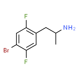 ChemSpider 2D Image | 1-(4-Bromo-2,5-difluorophenyl)-2-propanamine | C9H10BrF2N