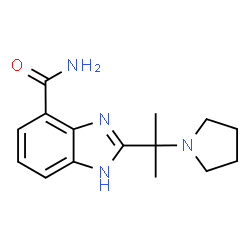 ChemSpider 2D Image | 2-[2-(1-Pyrrolidinyl)-2-propanyl]-1H-benzimidazole-4-carboxamide | C15H20N4O