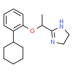ChemSpider 2D Image | 2-[1-(2-Cyclohexylphenoxy)ethyl]-4,5-dihydro-1H-imidazole | C17H24N2O