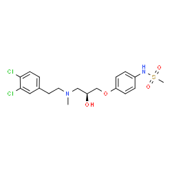 ChemSpider 2D Image | N-{4-[(2S)-3-{[2-(3,4-Dichlorophenyl)ethyl](methyl)amino}-2-hydroxypropoxy]phenyl}methanesulfonamide | C19H24Cl2N2O4S