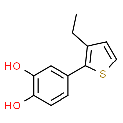 ChemSpider 2D Image | 4-(3-Ethyl-2-thienyl)-1,2-benzenediol | C12H12O2S