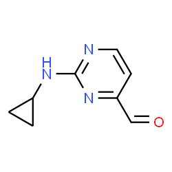 ChemSpider 2D Image | 2-Cyclopropylamino-pyrimidine-4-carbaldehyde | C8H9N3O