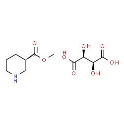 ChemSpider 2D Image | (2S,3S)-2,3-Dihydroxysuccinic acid - methyl (3S)-3-piperidinecarboxylate (1:1) | C11H19NO8