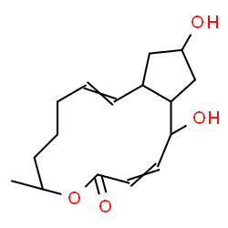 ChemSpider 2D Image | 1,13-Dihydroxy-6-methyl-1,6,7,8,9,11a,12,13,14,14a-decahydro-4H-cyclopenta[f]oxacyclotridecin-4-one | C16H24O4