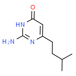 ChemSpider 2D Image | 2-Amino-6-(3-methylbutyl)-4(1H)-pyrimidinone | C9H15N3O