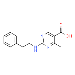 ChemSpider 2D Image | 4-Methyl-2-[(2-phenylethyl)amino]-5-pyrimidinecarboxylic acid | C14H15N3O2