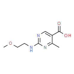 ChemSpider 2D Image | 2-[(2-Methoxyethyl)amino]-4-methyl-5-pyrimidinecarboxylic acid | C9H13N3O3