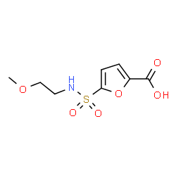 ChemSpider 2D Image | 5-[(2-Methoxyethyl)sulfamoyl]-2-furoic acid | C8H11NO6S