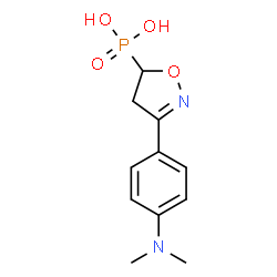 ChemSpider 2D Image | {3-[4-(Dimethylamino)phenyl]-4,5-dihydro-1,2-oxazol-5-yl}phosphonic acid | C11H15N2O4P
