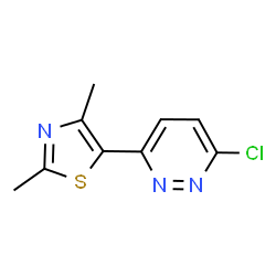 ChemSpider 2D Image | 3-Chloro-6-(2,4-dimethyl-5-thiazolyl)pyridazine | C9H8ClN3S