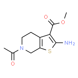 ChemSpider 2D Image | Methyl 6-acetyl-2-amino-4,5,6,7-tetrahydrothieno[2,3-c]pyridine-3-carboxylate | C11H14N2O3S