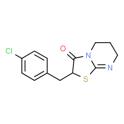 ChemSpider 2D Image | 2-(4-Chlorobenzyl)-6,7-dihydro-5H-[1,3]thiazolo[3,2-a]pyrimidin-3(2H)-one | C13H13ClN2OS