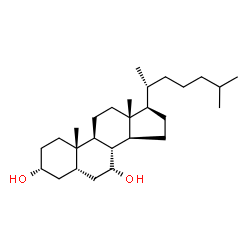 ChemSpider 2D Image | 5beta-cholestane-3alpha,7alpha-diol | C27H48O2
