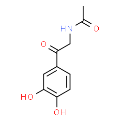 ChemSpider 2D Image | N-[2-(3,4-Dihydroxyphenyl)-2-oxoethyl]acetamide | C10H11NO4