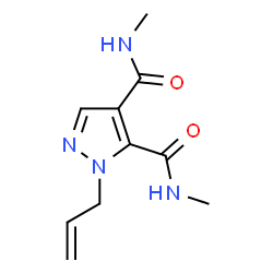 ChemSpider 2D Image | 1-Allyl-N,N'-dimethyl-1H-pyrazole-4,5-dicarboxamide | C10H14N4O2