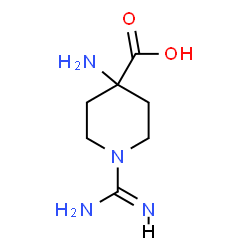 ChemSpider 2D Image | 4-Amino-1-carbamimidoyl-4-piperidinecarboxylic acid | C7H14N4O2