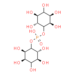 ChemSpider 2D Image | Bis[(2R,3R,5S,6R)-2,3,4,5,6-pentahydroxycyclohexyl] hydrogen phosphate | C12H23O14P