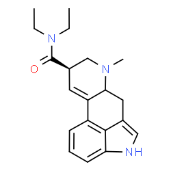 ChemSpider 2D Image | (8beta)-N,N-Diethyl-6-methyl-9,10-didehydroergoline-8-carboxamide | C20H25N3O