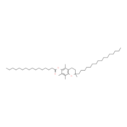 ChemSpider 2D Image | 2-Hexadecyl-2,5,7,8-tetramethyl-3,4-dihydro-2H-chromen-6-yl palmitate | C45H80O3