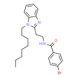 ChemSpider 2D Image | 4-Bromo-N-[2-(1-octyl-1H-benzimidazol-2-yl)ethyl]benzamide | C24H30BrN3O