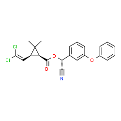 ChemSpider 2D Image | (1S)-cis-(alphaR)-cypermethrin | C22H19Cl2NO3